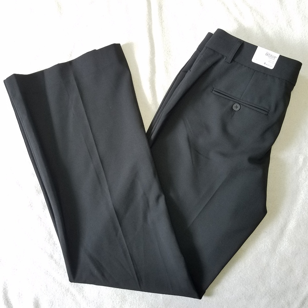 Express The Editor Low Rise Flare Leg Career Pants